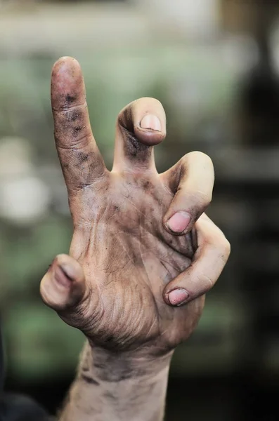 Schmutzige Hand Abstrakte Aggression Hand Symbolisiert Zombie Thema — Stockfoto