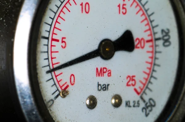 Oil Gauge Pressure Manometer Closeup — Stock Photo, Image