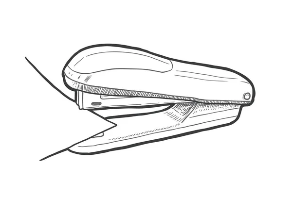 Stitcher Com Papel Desenhado Mão Ilustração Vetorial — Vetor de Stock