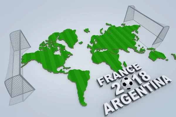 Dünya Şampiyonası Kavramı Fransa Rakip Arjantin Çizim — Stok fotoğraf