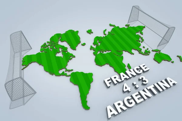 Dünya Şampiyonası Kavramı Fransa Rakip Arjantin Çizim — Stok fotoğraf