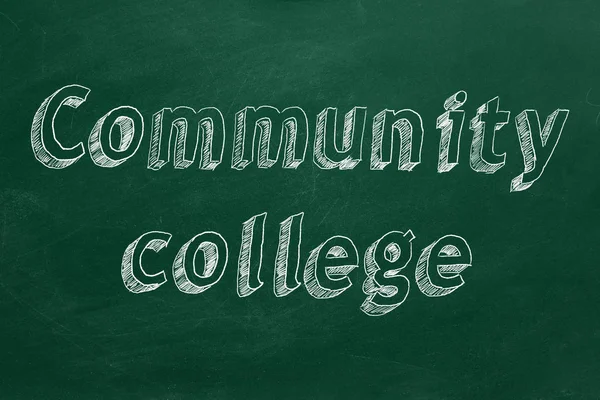 Disegno Mano Community College Lavagna Verde — Foto Stock