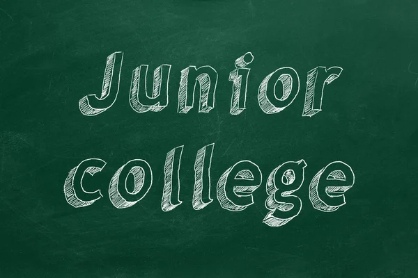 Disegno Mano Junior College Lavagna Verde — Foto Stock