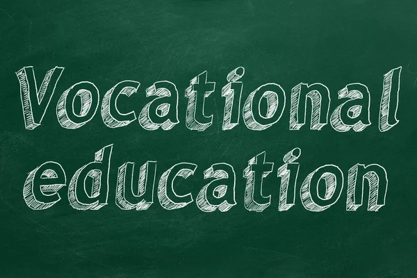 緑の黒板に手書き 職業教育 — ストック写真