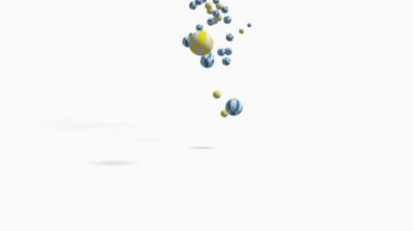 düşen topları. 3D animasyon.