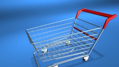alışveriş sepeti düşen yüzde işaretleri. indirim kavramı