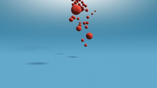 Falling Balls Animation — Stock Video