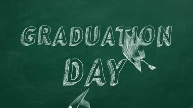 Yeşil tebeşir tahtasında el çizim metni 