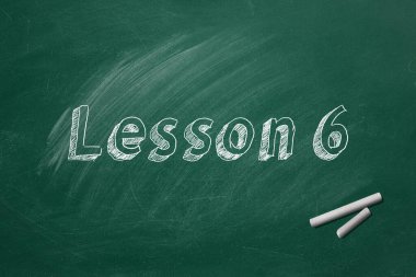 Yeşil karatahta Harf Altı. 10 bölümün 6 'sı