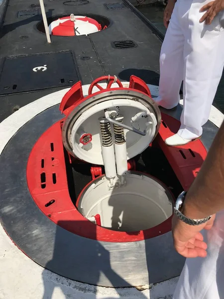 Externe Luke Auf Dem Boot Deck — Stockfoto