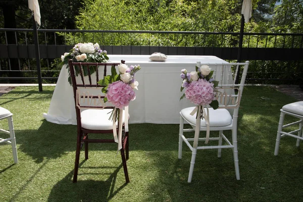 Ceremonia Boda Roble Jardín — Foto de Stock