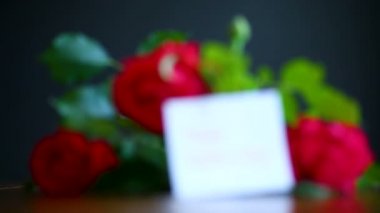 güzel kırmızı çiçek açan gül siyah bir arka plan üzerinde