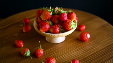 Olgun kırmızı organik çilek