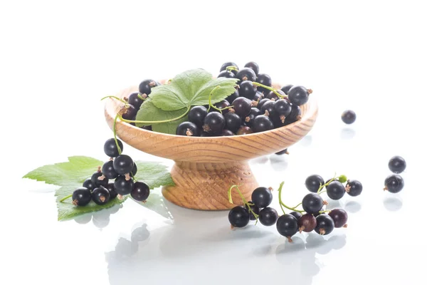 Ripe Berries Black Currant White Background — Stock Photo, Image