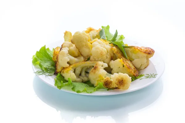 Cauliflower Fried Batter Plate — Stock Photo, Image