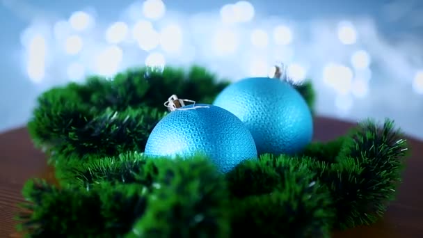 Decorative christmas balls — Stock Video