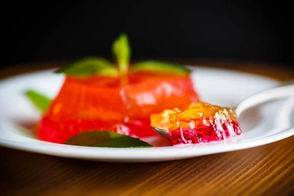 Sweet Multi Colored Jelly Dark Background — Stock Photo, Image