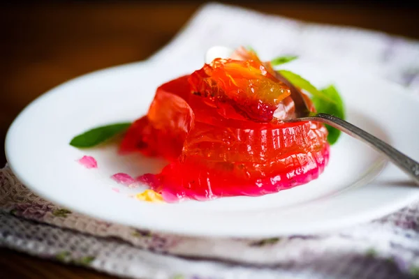 Sweet Multi Colored Jelly Dark Background — Stock Photo, Image