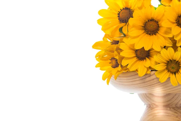 Bouquet Yellow Big Daisies White Background — Stock Photo, Image