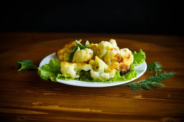 Cauliflower Fried Batter Plate — Stock Photo, Image