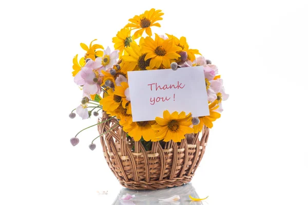 Bouquet Yellow Big Daisies Isolated White Background — Stock Photo, Image