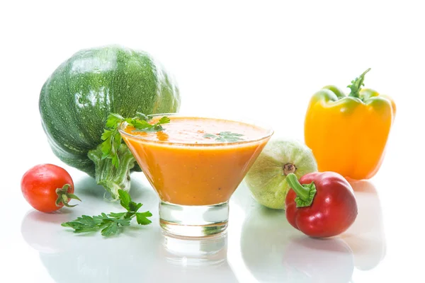 Hausgemachter Gemüsekaviar Mit Zucchini Einer Glasschüssel Auf Weißem Hintergrund — Stockfoto