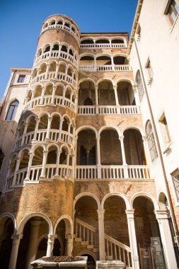 Venedik. İtalya. Eylül 8, Venedik'in binalarda 2018.Historic