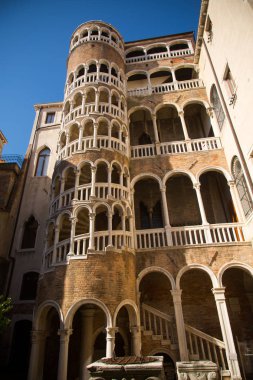 Venedik. İtalya. Eylül 8, Venedik'in binalarda 2018.Historic