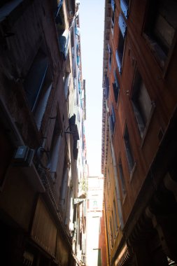 Venedik. İtalya. Eylül 8, Venedik'in binalarda 2018.Historic