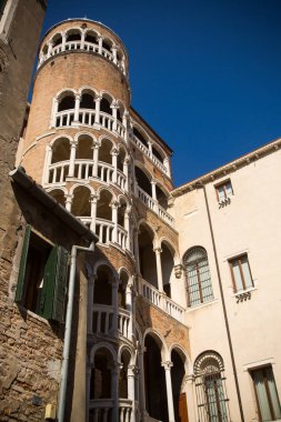 Venedik. İtalya. Eylül 8, Venedik'in binalarda 2018.Historic