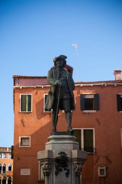 Venedik. İtalya. Eylül 8, Venedik'in binalarda 2018.Historic