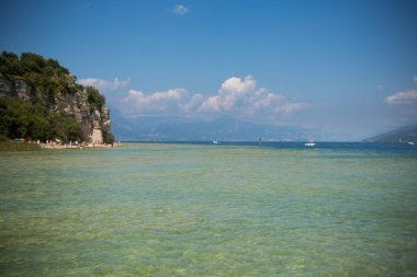 Güzel İtalya, güneşli yaz günü Garda Gölü. 7 Eylül 2018
