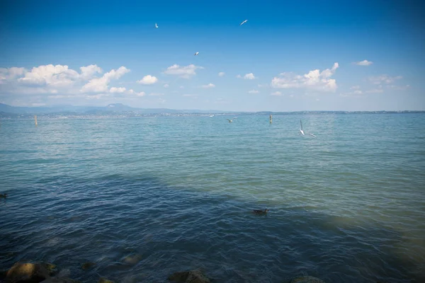 Hermoso Lago Garda Italia Día Soleado Verano Septiembre 2018 — Foto de Stock