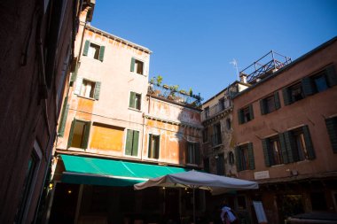 Venedik. İtalya. Eylül 8, 2018.Historic binalar İtalya Venedik şehir