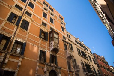 Venedik. İtalya. Eylül 8, Venedik'in binalarda 2018.Historic