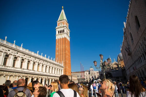 Venedig Italien September 2018 Piazza San Marco Med Den Basilica — Stockfoto