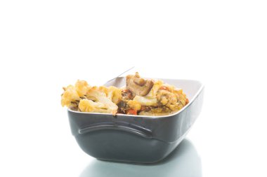 Mantar ve seramik form Poğaca fırında karnabahar