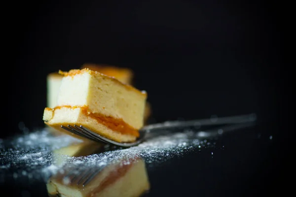 Ragoût de fromage cottage sucré avec garniture citrouille — Photo