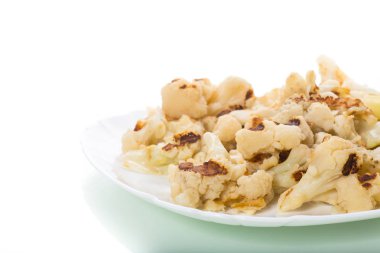 karnabahar, pişmiş ızgara tereyağı olmadan