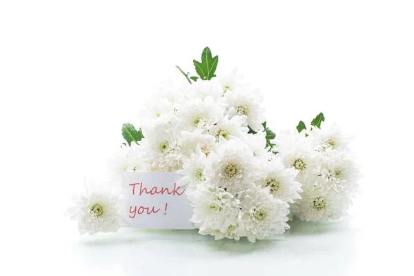 Bouquet of white chrysanthemums isolated on a white — Stock Photo, Image