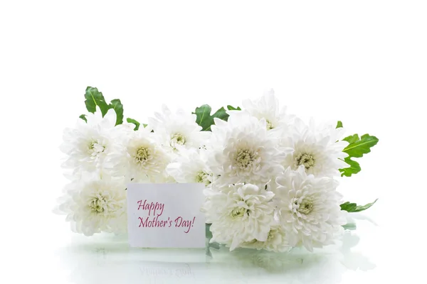 Bouquet of white chrysanthemums isolated on a white — Stock Photo, Image