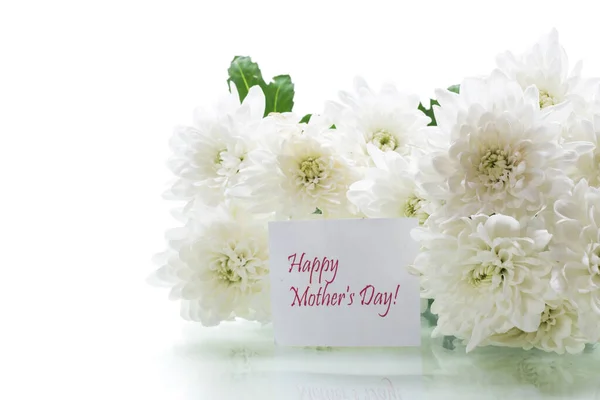 Bouquet of white chrysanthemums isolated on a white — Stock Photo, Image