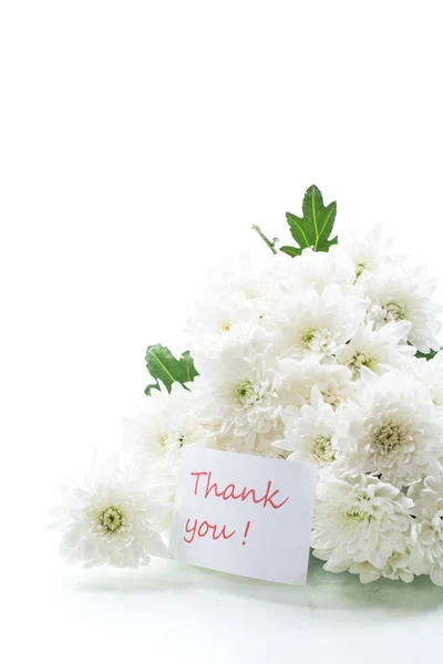 Bouquet of white chrysanthemums isolated on a white — Stock Photo, Image