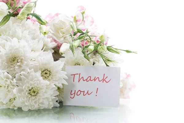 Bouquet of white chrysanthemums isolated on a white — Stock Photo, Image