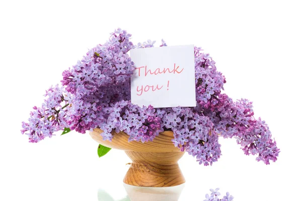 Bouquet Beautiful Spring Flowers Lilac Isolated White Background — Stock Photo, Image