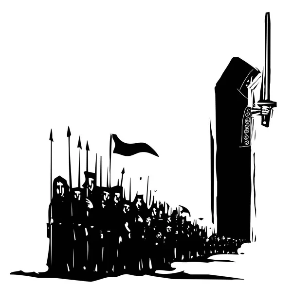 Темнокожая армия — стоковый вектор