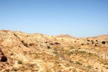 kumlu dune adlı büyük Sahra Çölü. Tunisie. Afrika