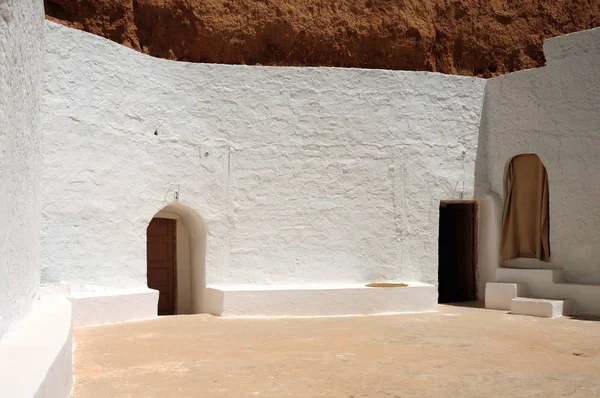 Ondergrondse Woningen Van Troglodytes Het Atlas Gebergte Sahara Tunesië Afrika — Stockfoto