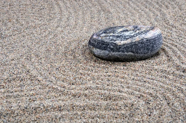 Composición Zen Jardín Piedras Calming Patrones Arena —  Fotos de Stock