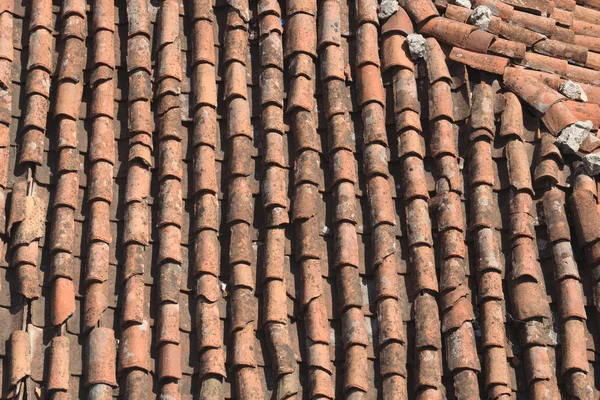 Vintage Textured Red Roof Tiles — Stock Photo, Image